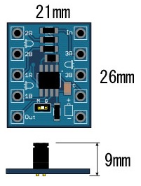 マイコン点灯制御基板Ｅｘ 寸法