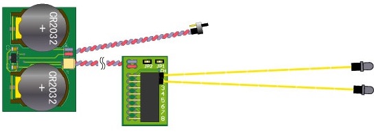 3mm LED８灯コントローラ接続